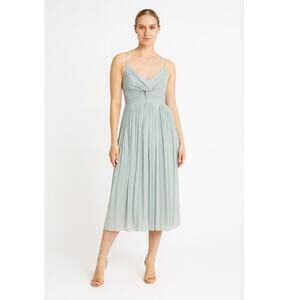 Adeam Plisse Pleated Midi Dress 2 Blue